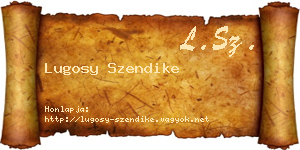 Lugosy Szendike névjegykártya